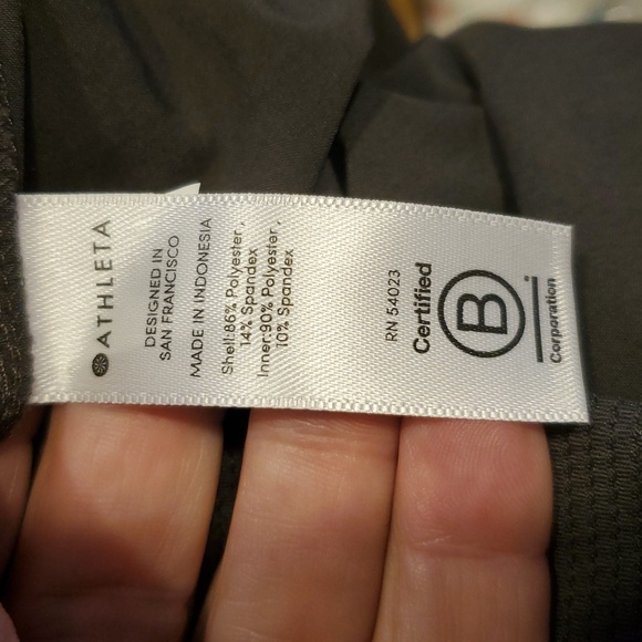 Athleta Arbor Olive Skyline Skort Women Paper bag Waist Belt Skirt Green Size 12 - Picture 10 of 11